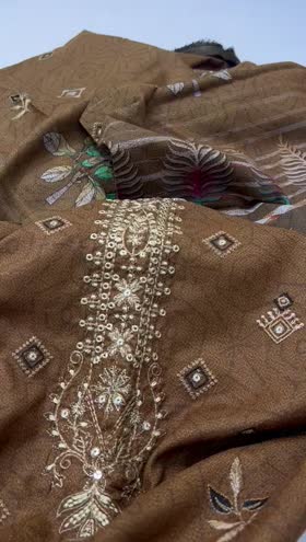 Rs 3750 Dhanak Emb 3pc Emb duppata Rs 3750 Dhanak Emb 3pc Emb duppata